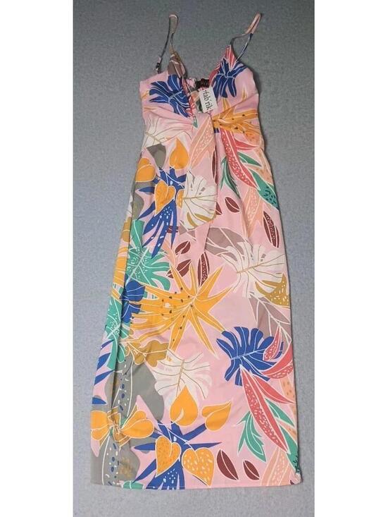 fab'rik Dresses & Skirts - NWT! Fab'rik Reese Fitted Palm Print Midi Dress Womens Size Small Multicolor...